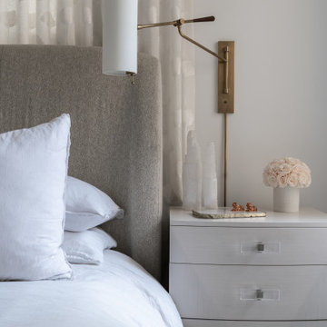Gracefully Neutral Principal Bedroom, Great Neck, NY