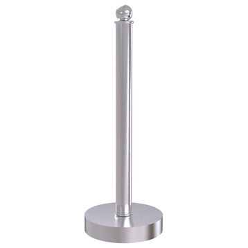 Contemporary Counter Top Kitchen Paper Towel Holder, Satin Chrome