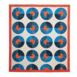 Modern Quilts - Blue Circle Quilt - Quilts And Quilt Sets