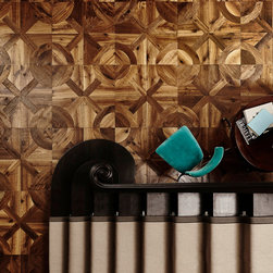 Woodworks by Ted Todd - Parquetry Collection - Sapphire Geometric Panel - 無垢フローリング