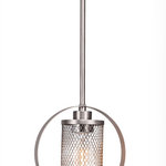Toltec Lighting - Infinity 1-Light Stem Pendant, Brushed Nickel, Amber Antique LED Bulb - * The beauty of our entire product line is the opportunity to create a look all of your own, as we now offer over 40 glass shade choices, with most being available as an option on every lighting family. So, as you can see, your variations are limitless. It really doesn't matter if your project requires Traditional, Transitional, or Contemporary styling, as our fixtures will fit most any decor.