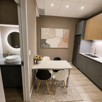 Contemporary Clinic Staff Kitchen and Break Room