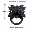 Black Wrought Iron Cabinet Ring Pulls 2.75" W Pack of 2 Renovators Supply