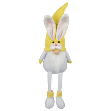 Sitting Bunny Gnome Easter Figurine 20" Yellow