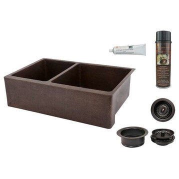 Premier Copper Products KSP3_KA40DB33229 Kitchen Sink and Drain Package