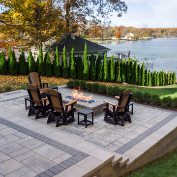 Transforming a Steep Lakefront Slope into an Entertaining Patio | Horton, MI