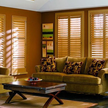 PLANTATION SHUTTERS - NATURAL WOOD SHUTTERS - Lafayette Interior Fashions