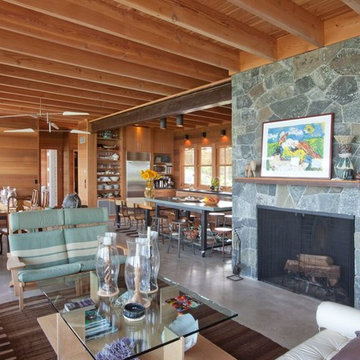 Beach Style Living Room
