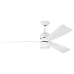 Monte Carlo - Monte Carlo Alba 60" Ceiling Fan With LED Matte White - This 60" Ceiling Fan w/LED from Monte Carlo has a finish of Matte White and fits in well with any Transitional style decor.