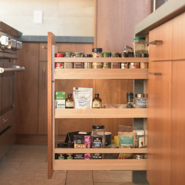 Sleek and Modern Mahogany Kitchen