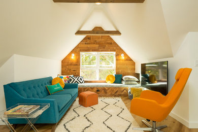 Inspiration for a modern family room remodel in Chicago