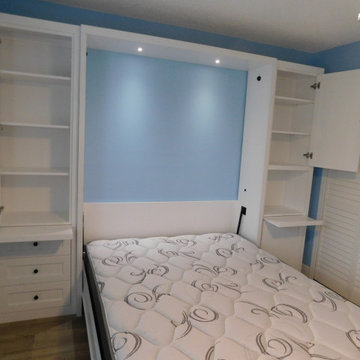 Custom Shaker Beadboard Panels Queen Vertical Murphy Wall Bed