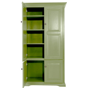 Double Wide Kitchen Pantry Cabinet, Summer Sage
