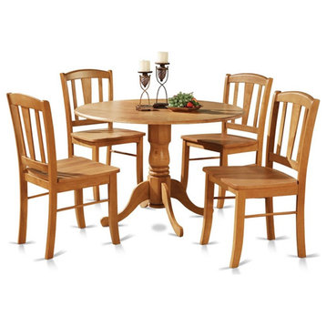 Atlin Designs 5-piece Wood Dining Table and Chairs in Oak