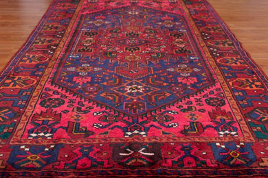 Vintage Abadeh Hand-Knotted Wool Persian Rug