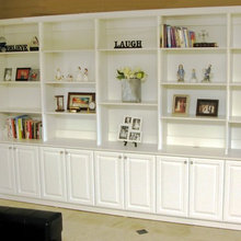 entertainment center shelves
