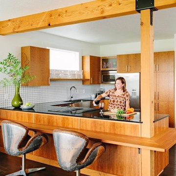 Track house kitchen remodel.