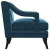 Ceres Velvet Accent Chair With Tufted Back, Neptune Blue