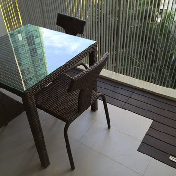 Planter box cover with timber decking.