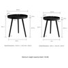 Lavish Home Pair Nesting Accent Tables With Tray Top, Black