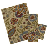 Mohawk Home - Mohawk Home Soho Crewel Floral Spice Set , Set Contains: 18x30, 20x60 and 60x84 - Care and Cleaning: Area rugs should be spot cleaned with a solution of mild detergent and water or cleaned professionally. Regular vacuuming helps rugs remain attractive and serviceable.