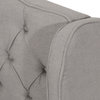 GDF Studio Twilight Fully Upholstered Fabric Queen Bed Set, Light Gray
