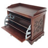 Benzara BM210127 Wooden Shoe Cabinet with Drop Down Opening & Metal Hinges
