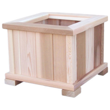 Wood Country Patio Planter, Unstained