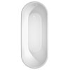 Ursula 67" Freestanding White Bathtub, Shiny White Drain and Overflow Trim