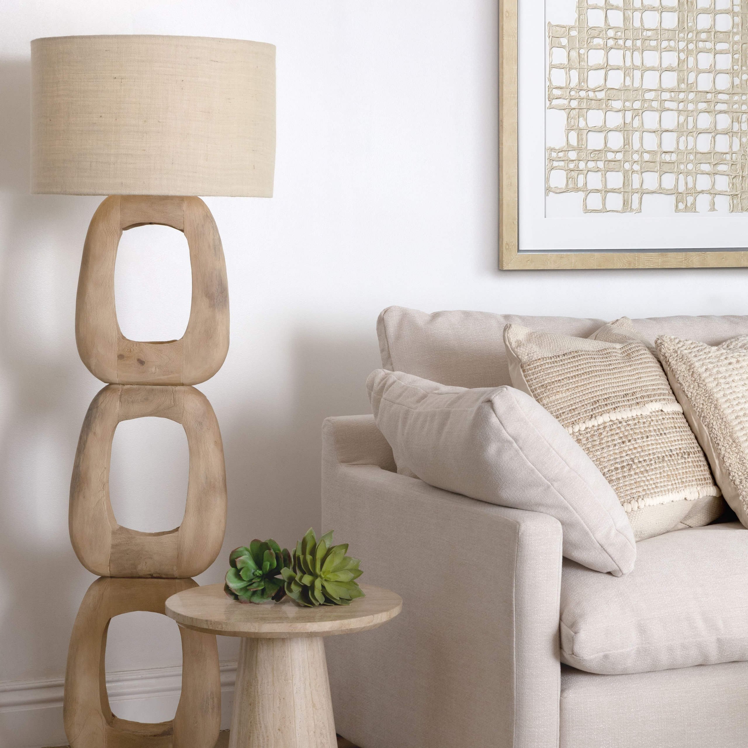 Knollwood 62" Tall Floor Lamp, Natural Brown - Transitional - Floor ...