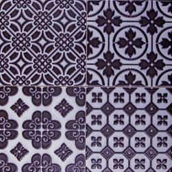 Bon Ton Black On White by Di Lorenzo Tiles - Tile