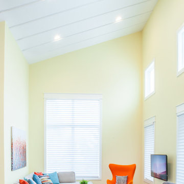 Contemporary Yellow Living Room