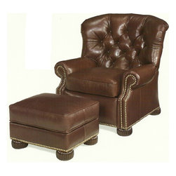 Leather Club Chairs and Ottomans - Products