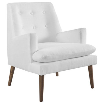 Ronan White Upholstered Lounge Chair