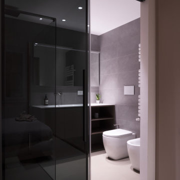 Il Bagno En Suite tra Vetro e Luce
