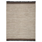 Jaipur Living - Jaipur Living Saanvi Natural Border White/Black Area Rug (9'X12') - The Mosaic collection grounds contemporary homes with charming bohemian style and natural texture. The Saanvi area rug features a black border of geometric details, chic fringe, and a versatile, bleached jute weave for an entirely global-inspired look.
