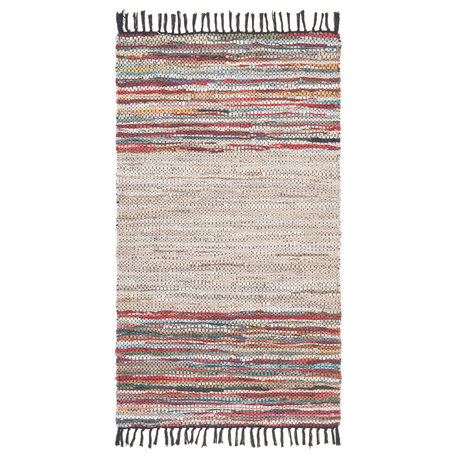 Safavieh Vintage Leather Collection VTL202 Rug, Beige/Multi, 3'x5'