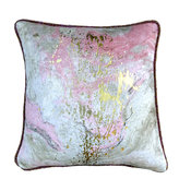 Gray Decorative Euro shams 26"x26" Velvet, Splash Marble