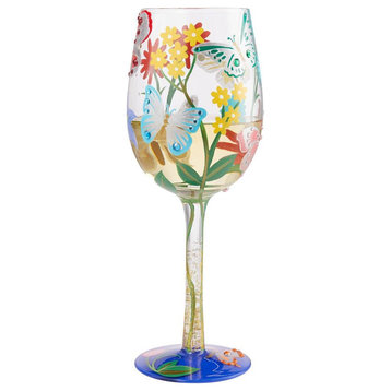 "Bejeweled Butterfly" Wine Glass by Lolita