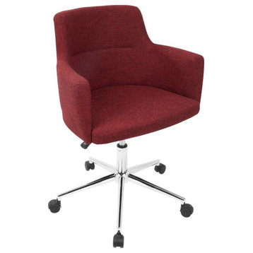 Andrew Contemporary Adjustable Office Chair, Red by Lumisource