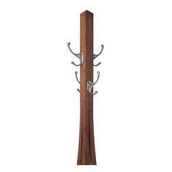 "Anatole" Solid Wood Coat Tree - DETAIL - Coatracks And Umbrella Stands