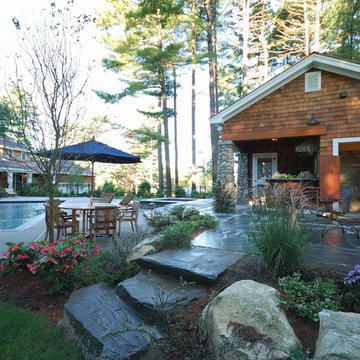 Landscaping and Stonework Project in Massachusetts