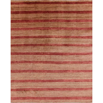 8'x10' Modern Gabbeh Hand Knotted Area Rug, W2269