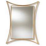 Wholesale Interiors - Melia Antique Gold Rectangular Accent Wall Mirror - Baxton Studio Melia Modern and Contemporary Antique Gold Finished Rectangular Accent Wall MirrorFeaturing clean lines and a polished finish, the Melia wall mirror is a sleek addition to any space. The Melia features a rectangular mirror set within a concave frame, adding an element of interest. Its antique gold finish makes it easy to coordinate with a wide range of color palettes. Hang this mirror in the hallway, living room, or any space in need of a striking visual. The Melia wall mirror is made in China and will arrive fully assembled.