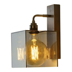 Smoked Glass Globe Wall Lights - Wall Lights