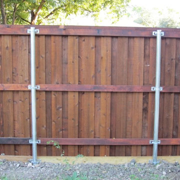 Decorative Flat Arch Board on Board Fence Plano TX