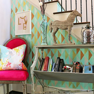 Symmetry Stenciled Entryway