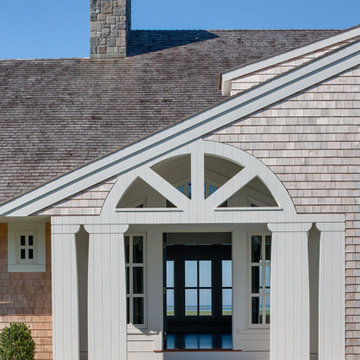 Arched Gable Entryway - Arrowhead Point - Cape Cod, MA - Custom Home