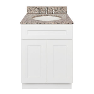 White Bathroom Vanity 24 Wheat Granite Top Faucet Lb5b