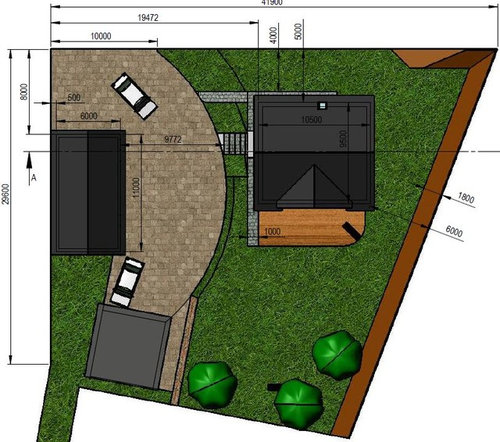 Grundstücksanordnung mit Garage?